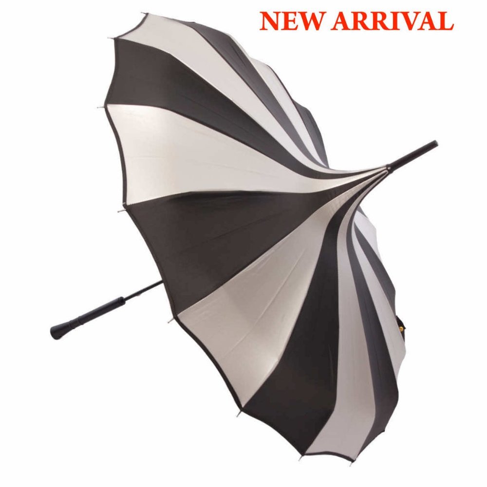 Nola Fabiola UV Coated Black and Silver Parasol